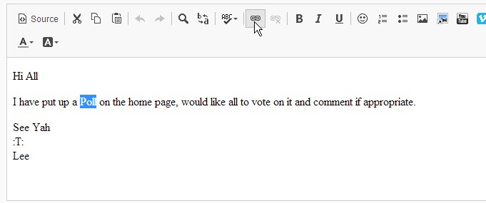 Press Link Button